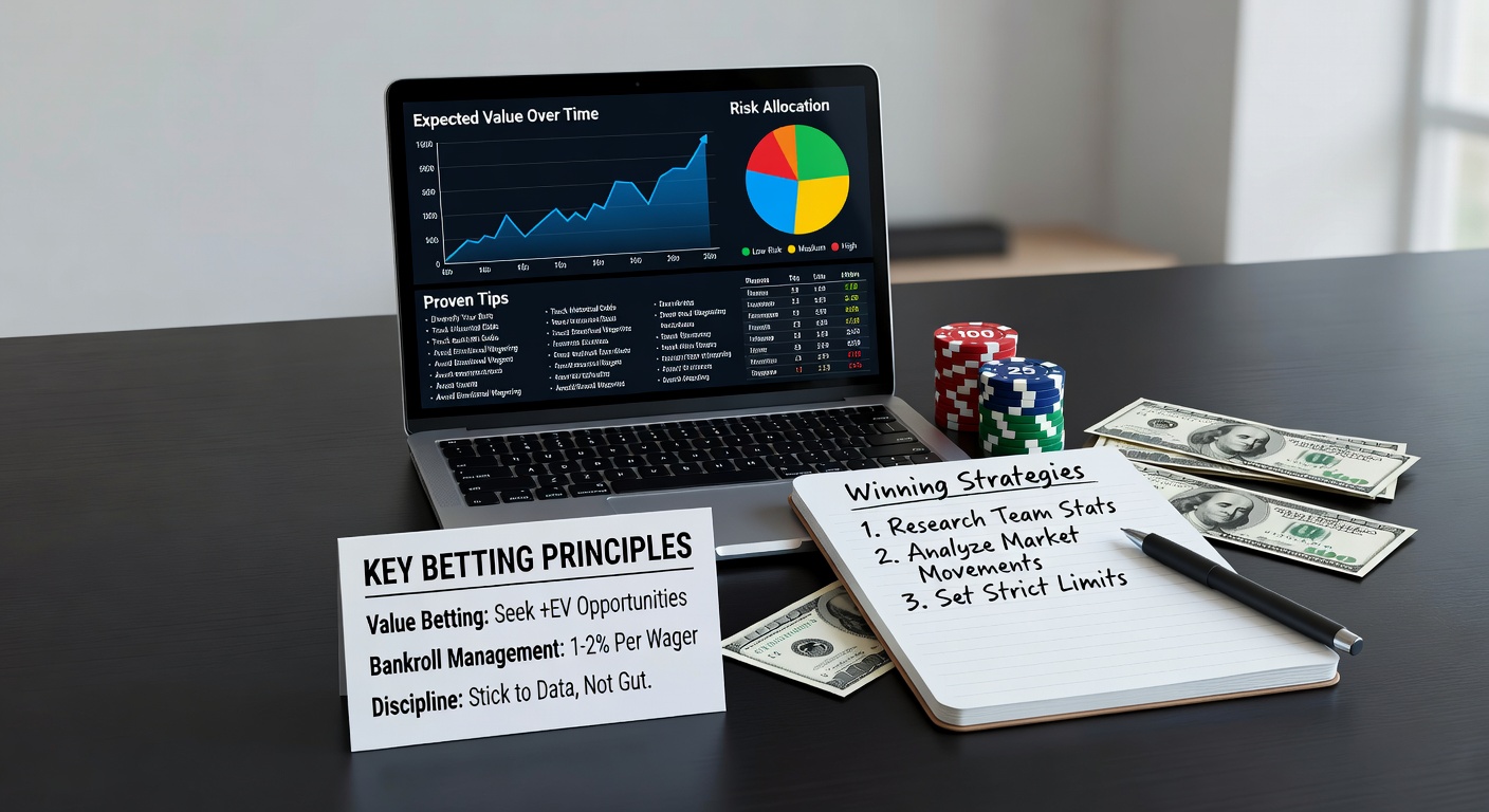 Infographic showing data charts and betting analytics tools used in sports wagering