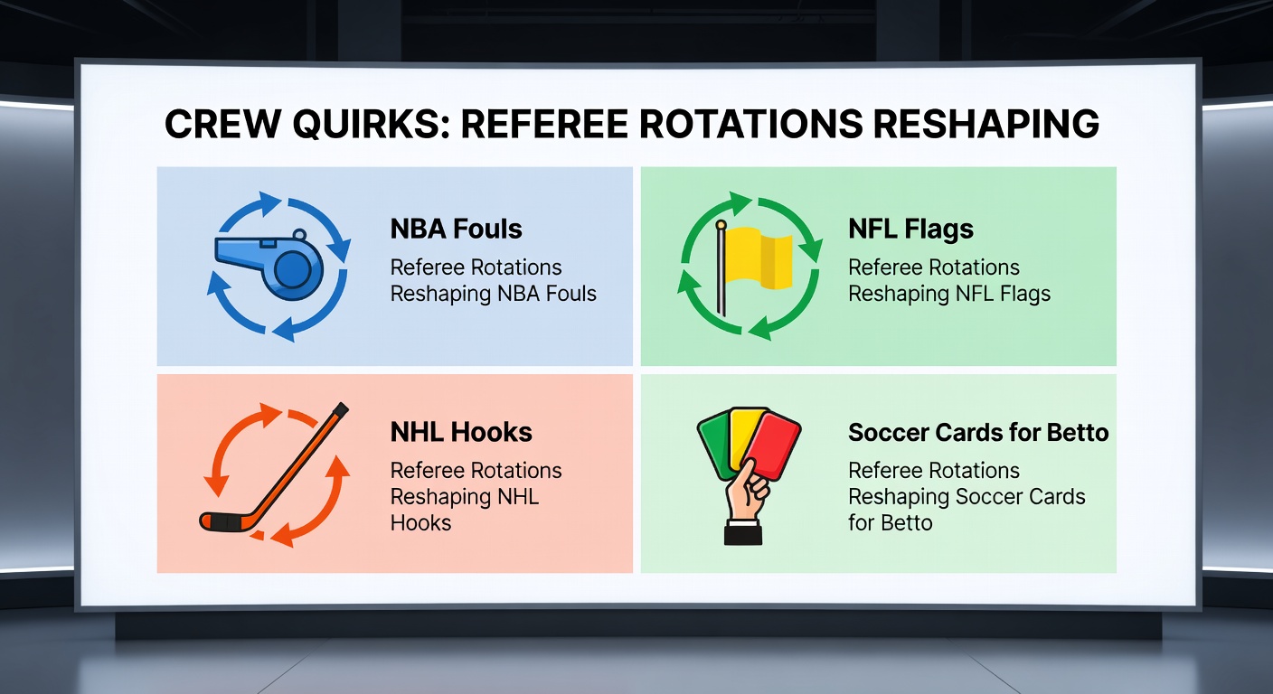 NFL referees signaling a penalty flag during an intense downfield play, illustrating crew impact on game flow