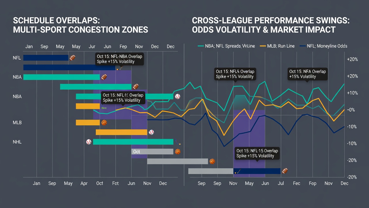 Data charts illustrating performance metric fluctuations during multi-sport schedule overlaps in 2026
